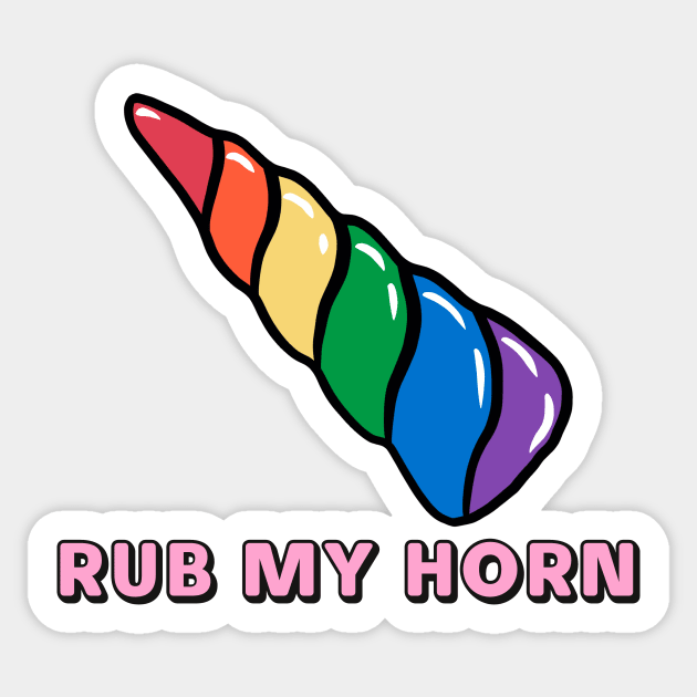 Rub My Horn Sticker by JasonLloyd